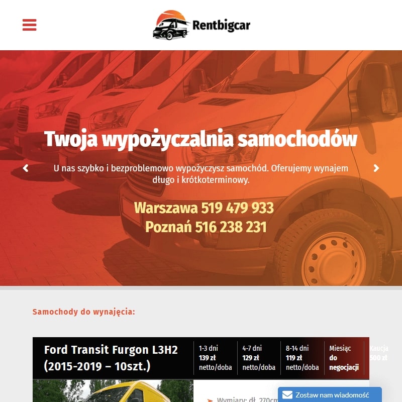 Wypożyczalnia samochodów dostawczych łowicz w Wrześni