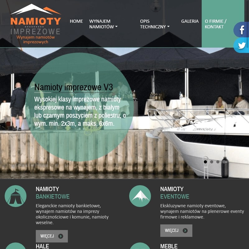 Namioty ogrodowe wynajem - Warszawa