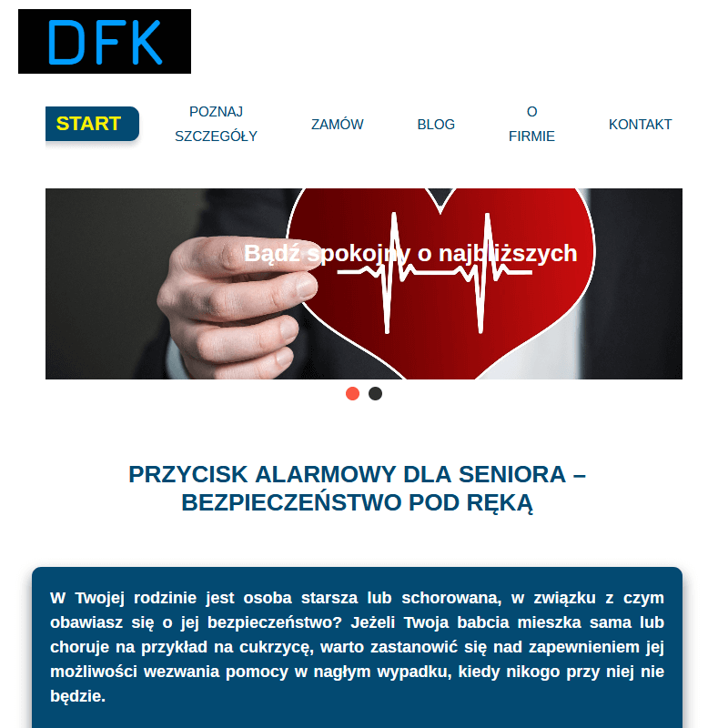 Przycisk alarmowy dla starszych