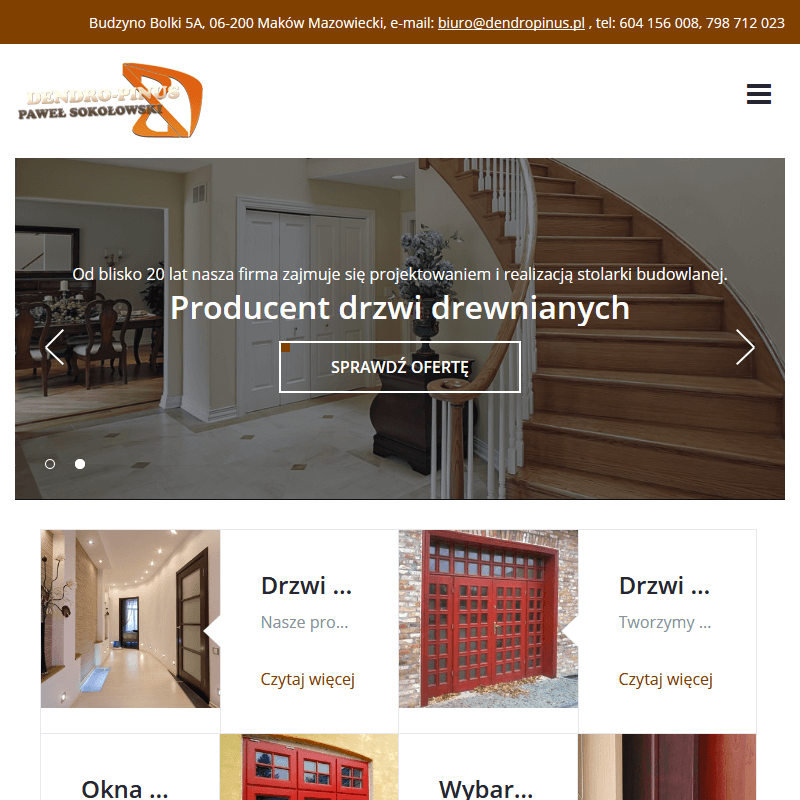 Producent drzwi drewnianych mazowieckie - Radom