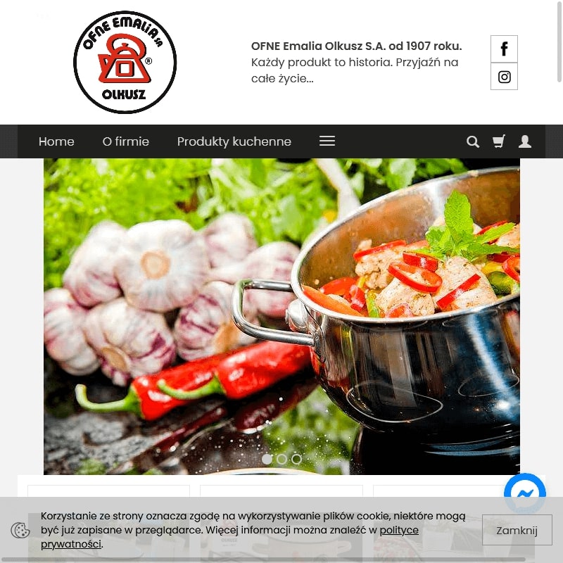 Garnek emaliowany Olkusz