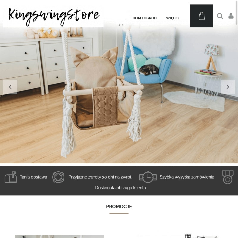 Huśtawka z frędzlami dla dzieci